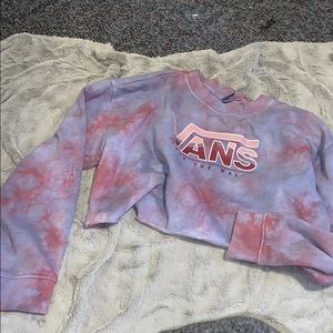 One of a kind Cropped Vans crew neck sweater